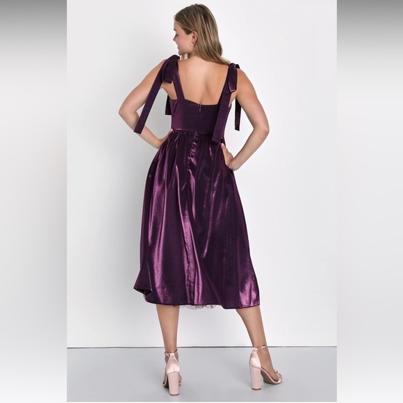 Gala Perfection Purple Tie-Strap Midi Skater Dress
Lulus size small - Picture 11 of 11
